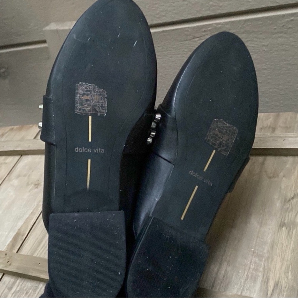 Dolce Vita Black Studded Mules - Picture 8 of 10